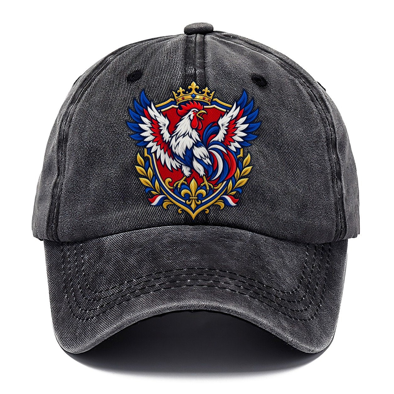 France Heraldic Crest Country Logos Classic Cap – Graphite