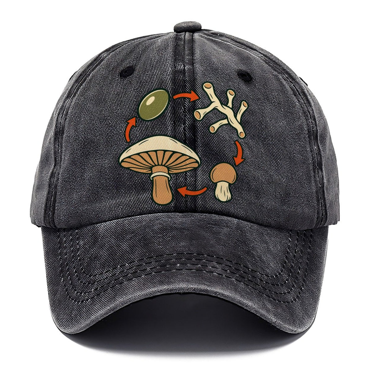 Fruiting Cycle Ring Foraging And Mycology Classic Cap – Graphite