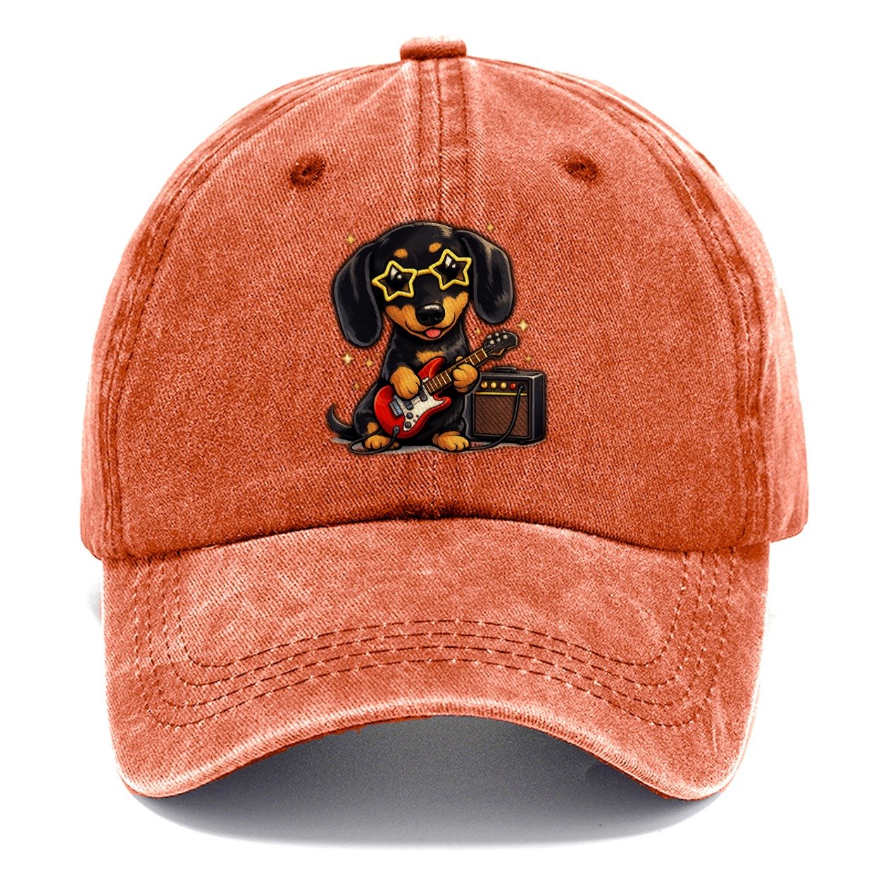 Dachshund Rockstar Classic Cap – Terracotta Clay