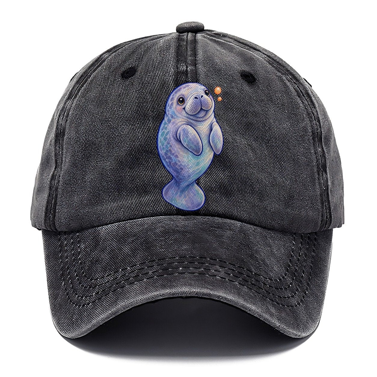 Manatee Upward Float Sea Sprite Classic Cap – Graphite