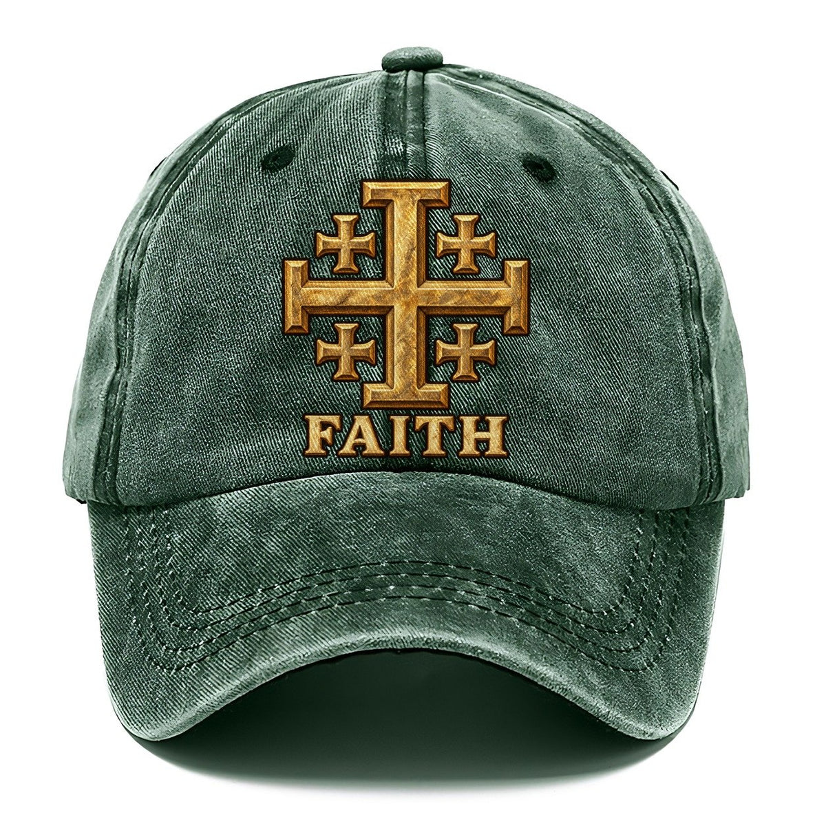 Jerusalem Cross Faith Fan Favorites Classic Cap – Forest Mist