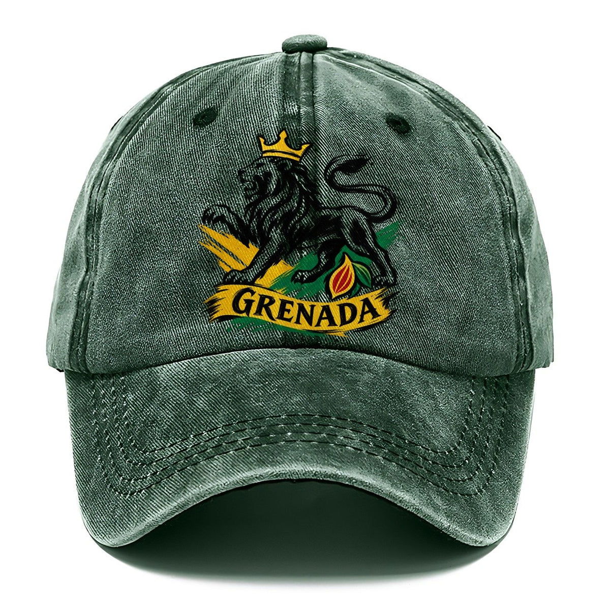 Grenada Crowned Lion Classic Cap – Forest Mist