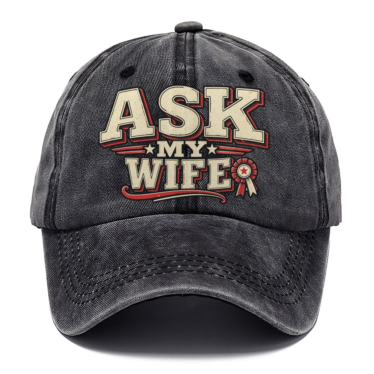 Ask My Wife American Wit Classic Cap – Graphite
