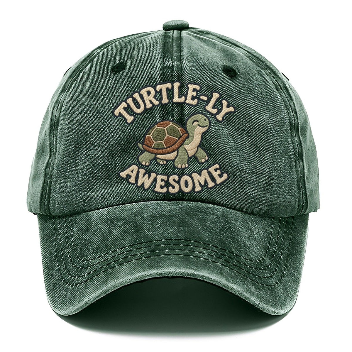 Turtle Animal Puns Classic Cap – Forest Mist