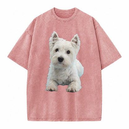 West Highland White Terrier Vintage T-shirt – Dusty Rose