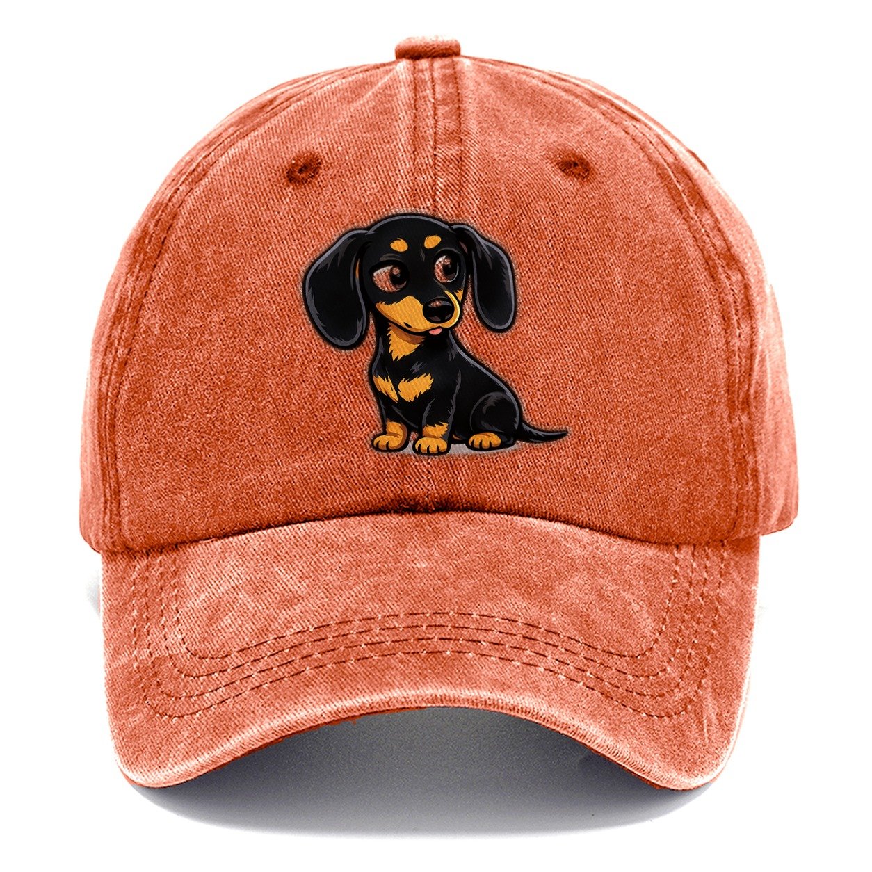 Dachshund Side Eye Classic Cap – Terracotta Clay