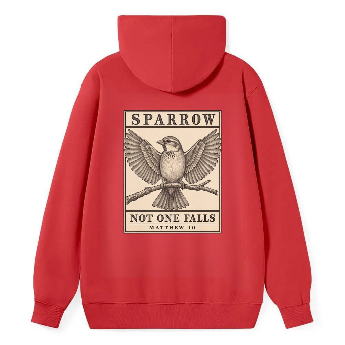 Sparrow Specimen Plate Creature Canticle Classic Pullover Hoodie – Red