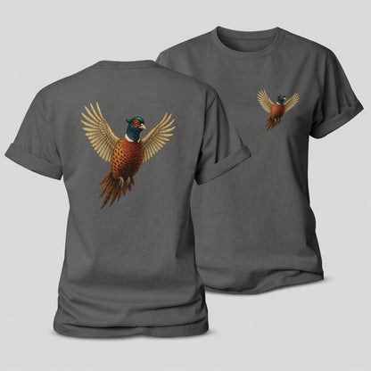 Pheasants Flight Collection Women's Cotton T-Shirt – Grey
