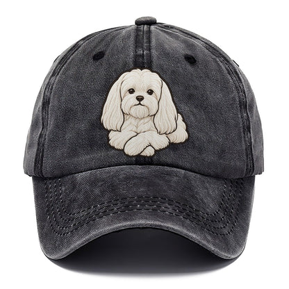 Maltese Chin On Paws Fan Favorites Classic Cap – Graphite