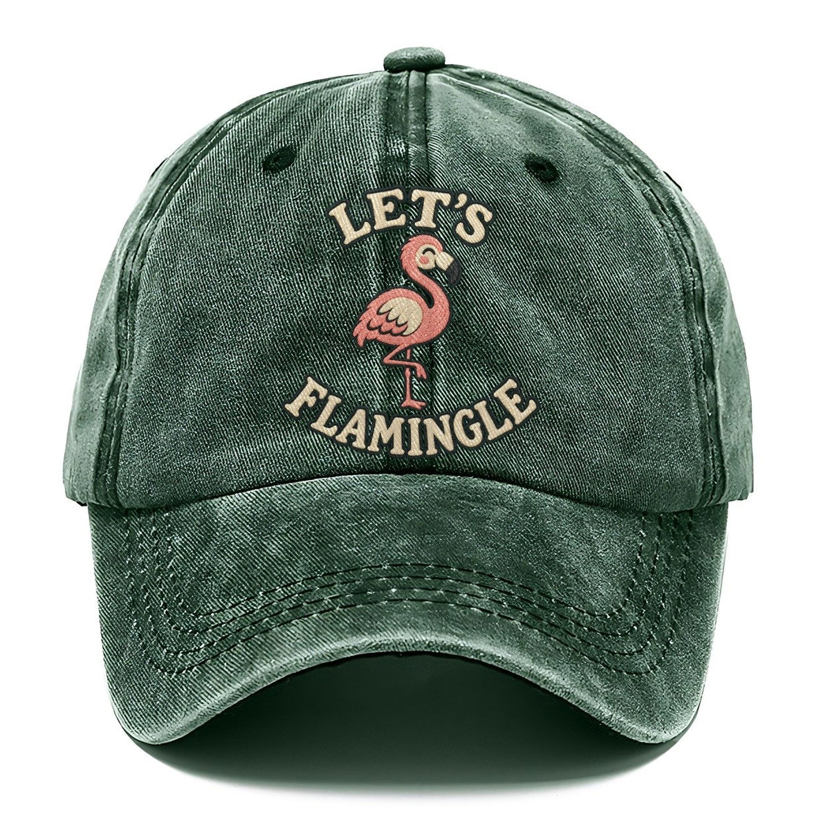 Flamingo Animal Puns Classic Cap – Forest Mist