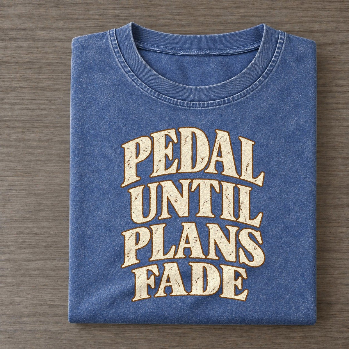 Pedal Until Plans Fade Pastimes Companions Vintage T-shirt – Washed Blue