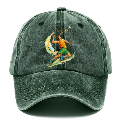 Tennis Player Perfect Serve Classic Cap – Forest Mist