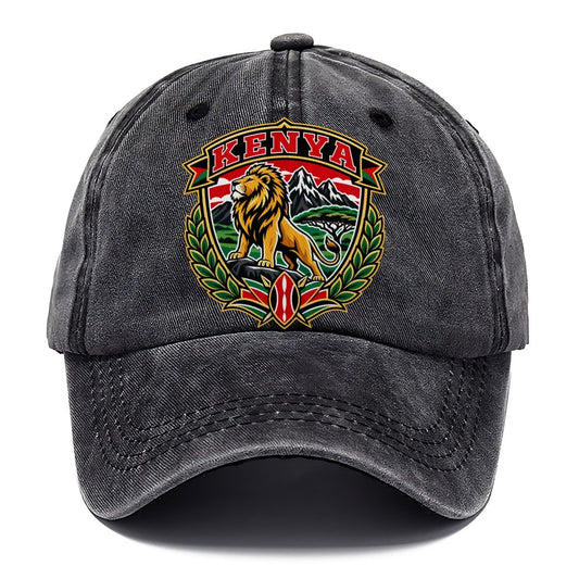 Kenya Retro Badge Country Logos Classic Cap – Graphite