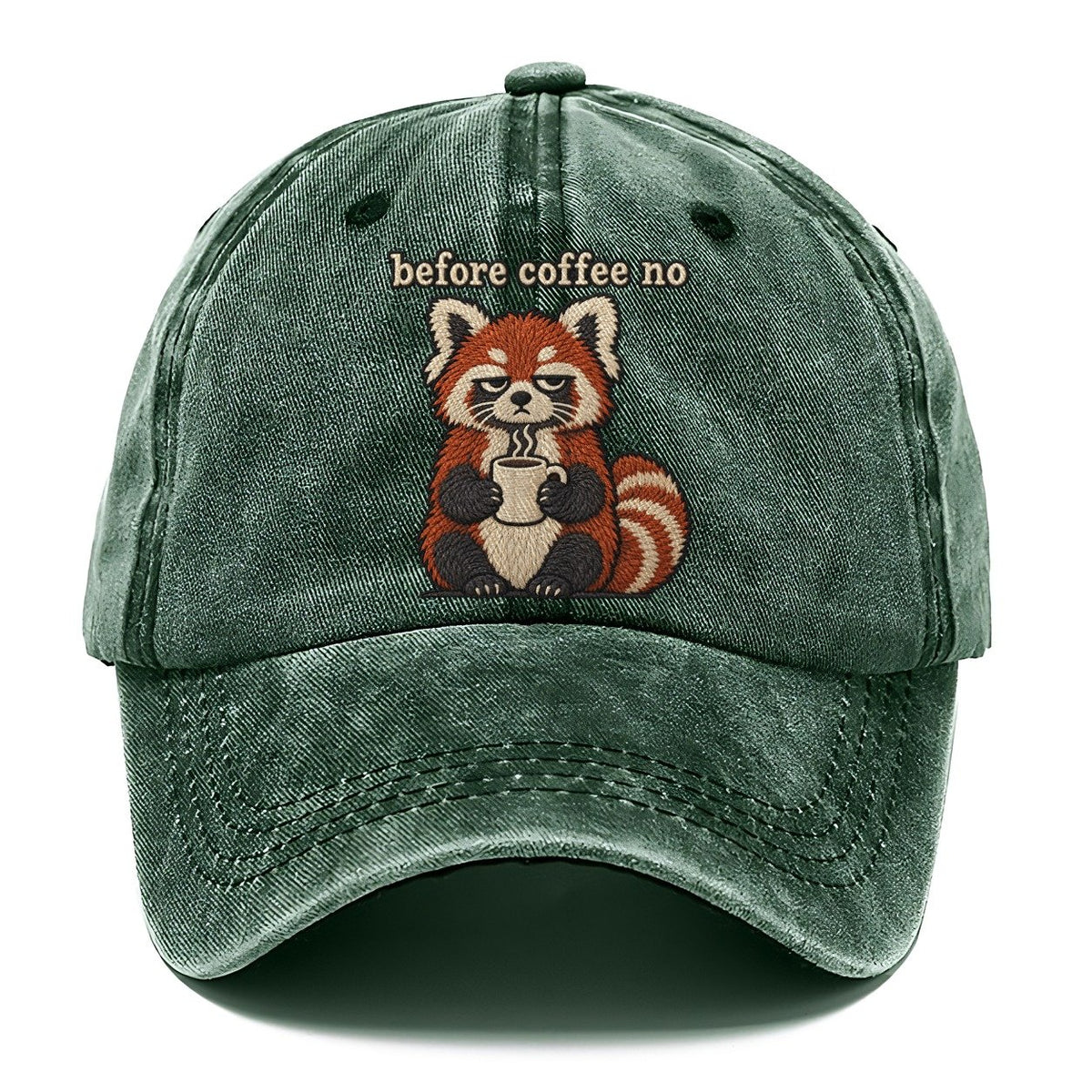 Before Coffee No Strongly Worded Classic Cap – Forest Mist