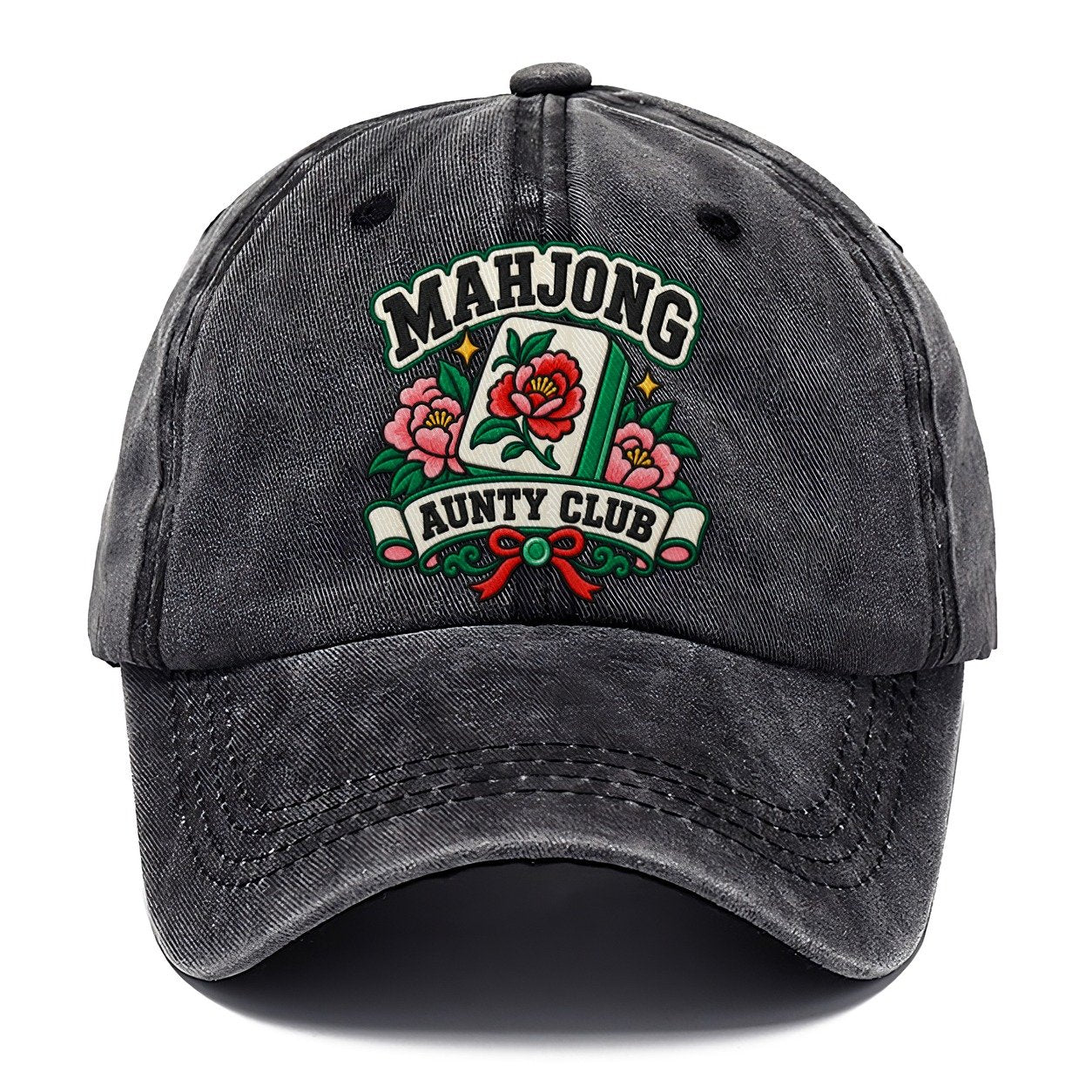 Mahjong Aunty Club Mahjong Game Night Classic Cap – Graphite