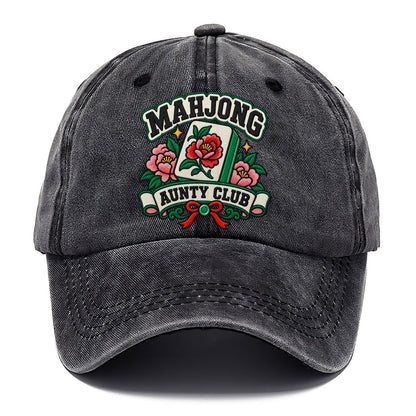Mahjong Aunty Club Mahjong Game Night Classic Cap – Graphite