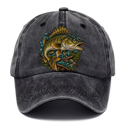 Walleye Golden Eye Fishing Club Classic Cap – Graphite