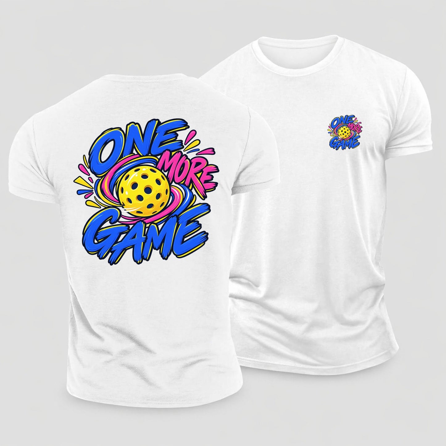 One More Game Pickleball Life Cotton T-Shirt – White
