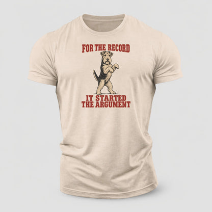 Welsh Terrier Dog Declarations Cotton T-Shirt – Sand