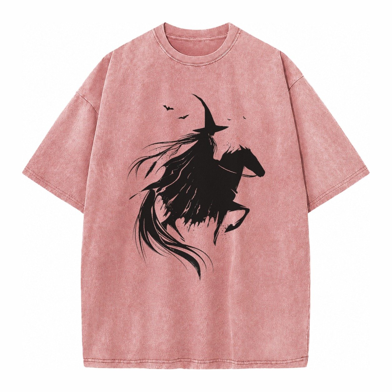 Witch On Horse Vintage T-shirt – Dusty Rose