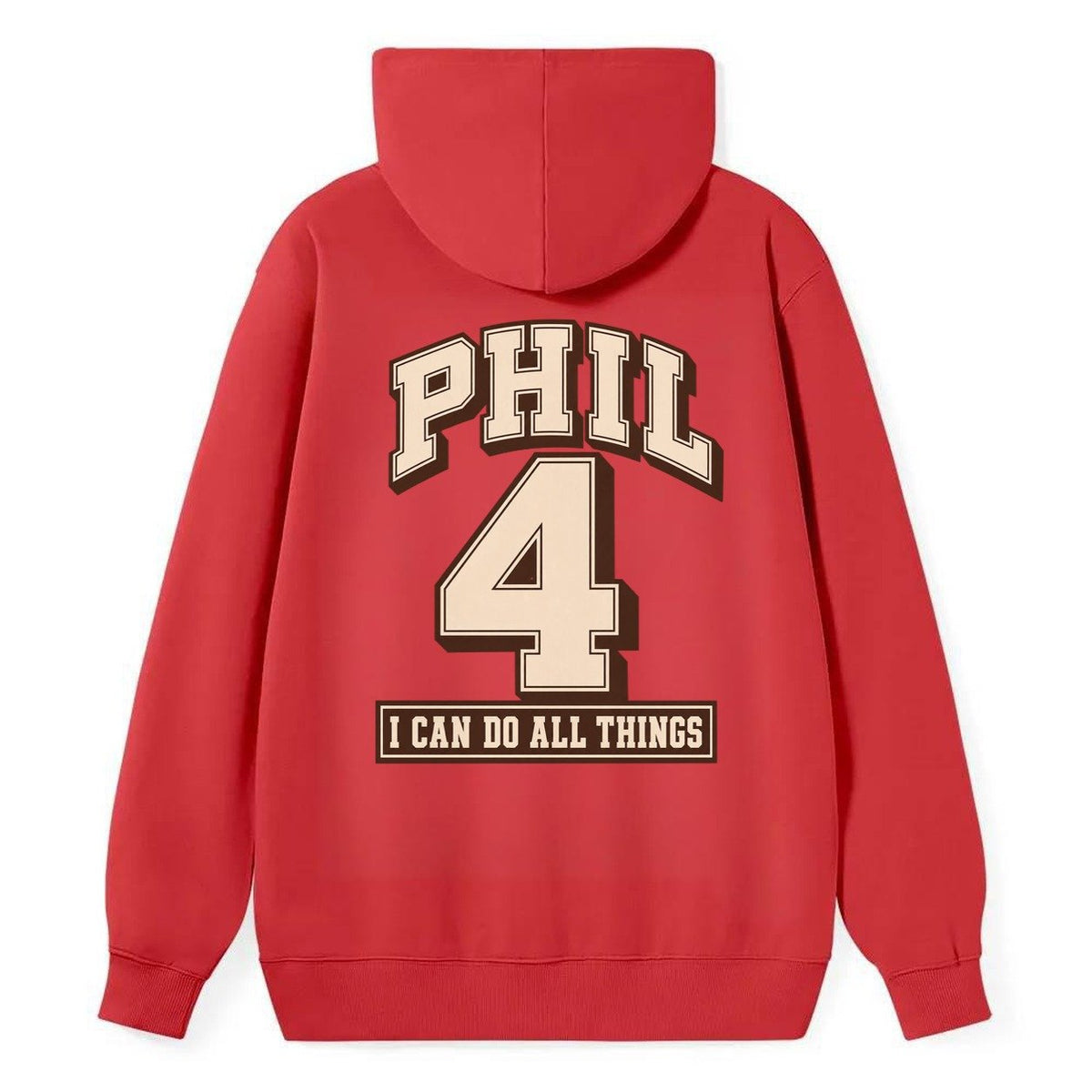 Philippians 4 Varsity Chapel Varsity Classic Pullover Hoodie – Red