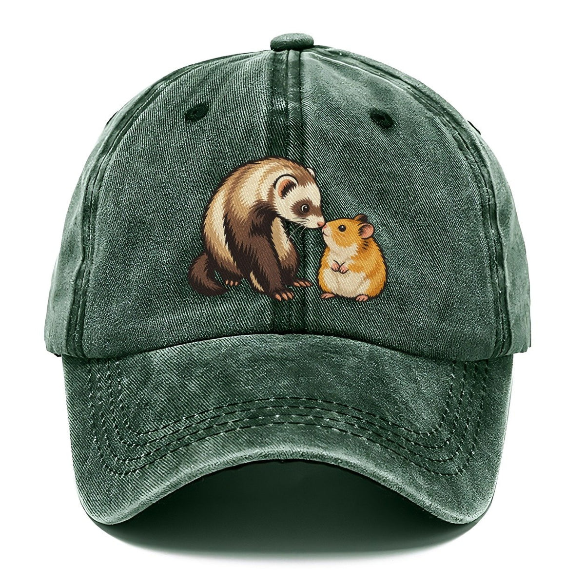 Ferret And Hamster Hello Small Pet Logos Classic Cap – Forest Mist