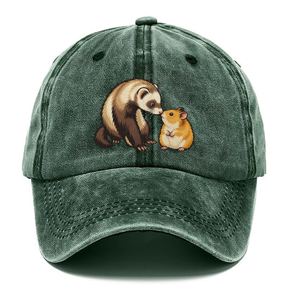 Ferret And Hamster Hello Small Pet Logos Classic Cap – Forest Mist