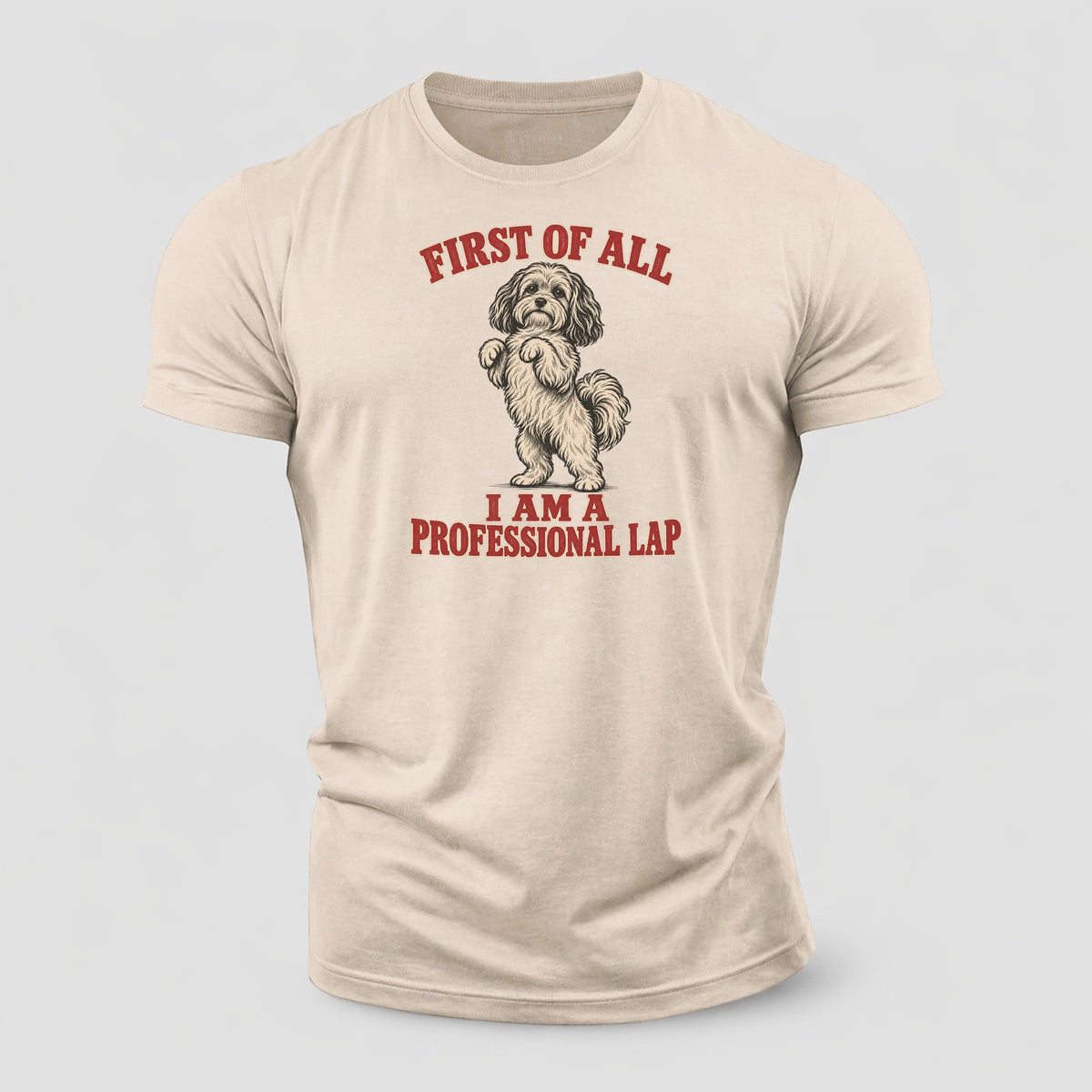 Havanese Dog Declarations Cotton T-Shirt – Sand