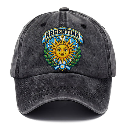 Argentina Retro Badge Country Logos Classic Cap – Graphite