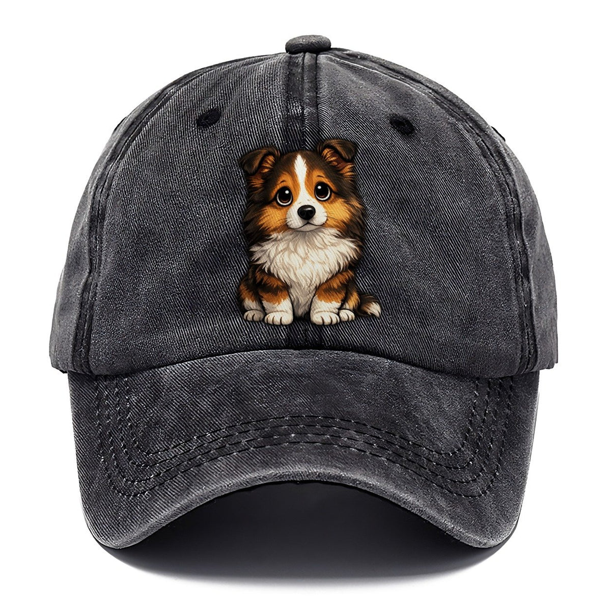 Shetland Sheepdog Sitting Sweetheart Classic Cap – Graphite