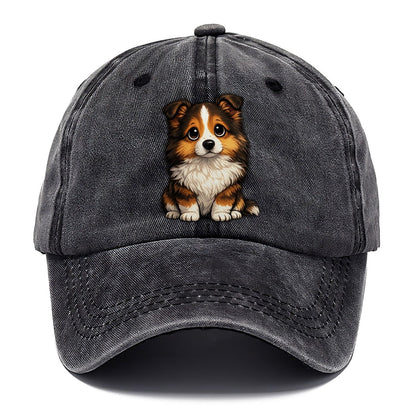Shetland Sheepdog Sitting Sweetheart Classic Cap – Graphite
