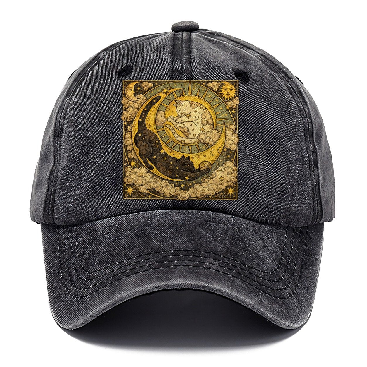Moonlit Black Cat Classic Cap – Graphite