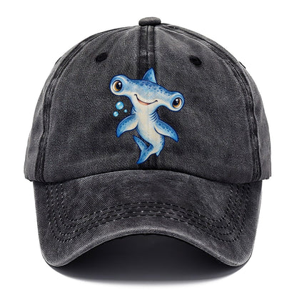 Hammerhead Shark Curious Tilt Sea Sprite Classic Cap – Graphite