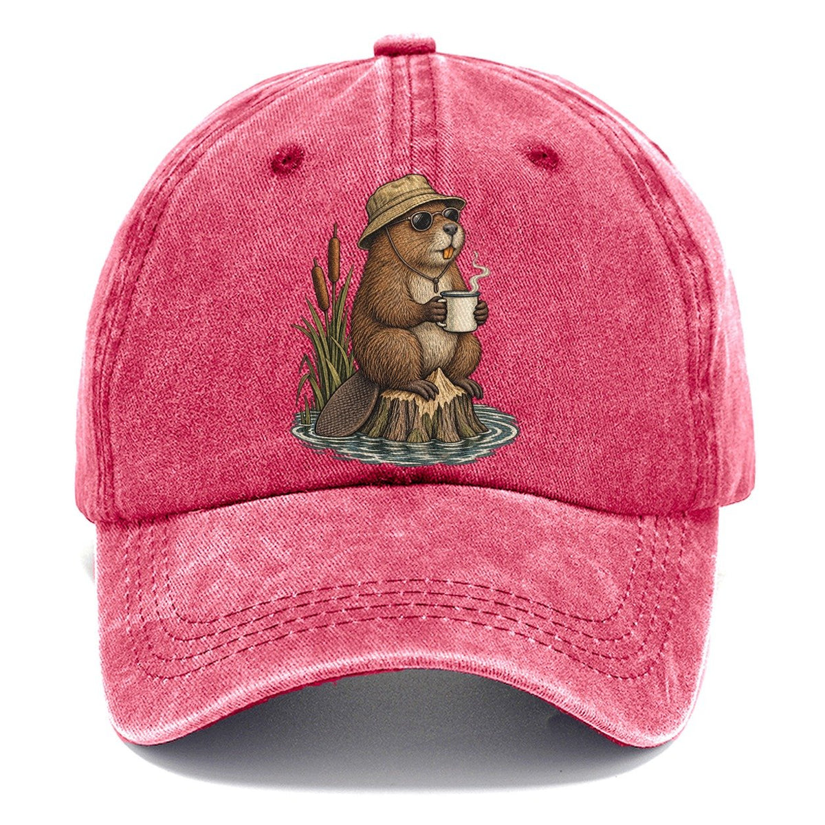 Beaver Lunch Shift Slow Camp Club Classic Cap – Pomegranate Blush