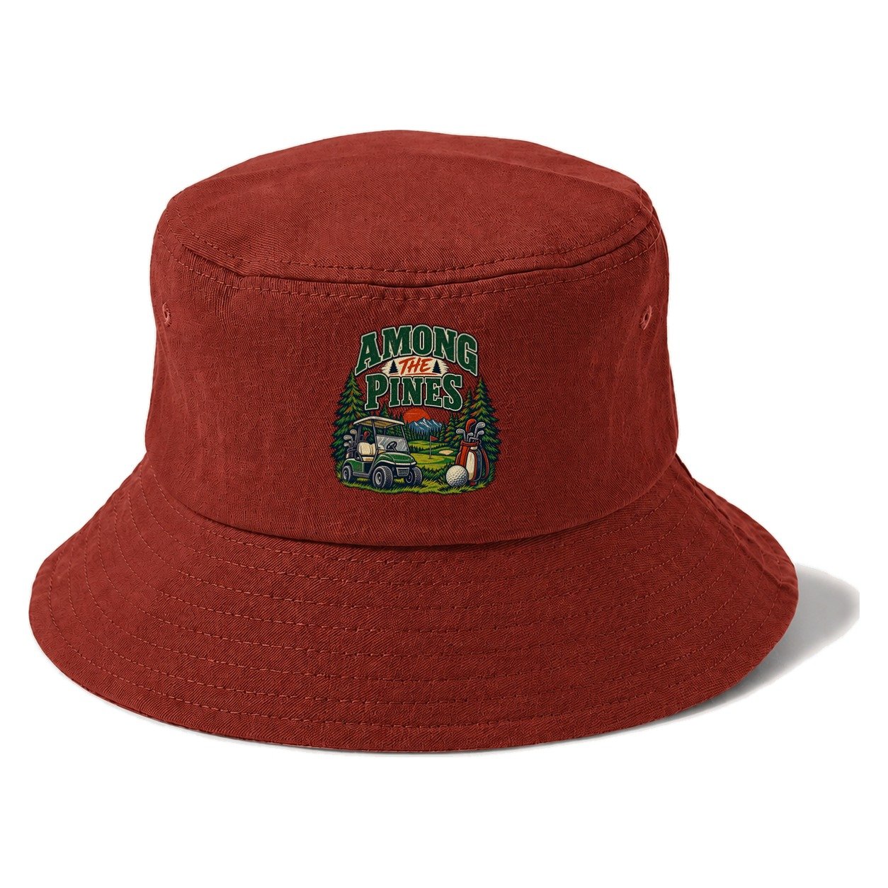 Among The Pines Golf Life Bucket Hat – Red