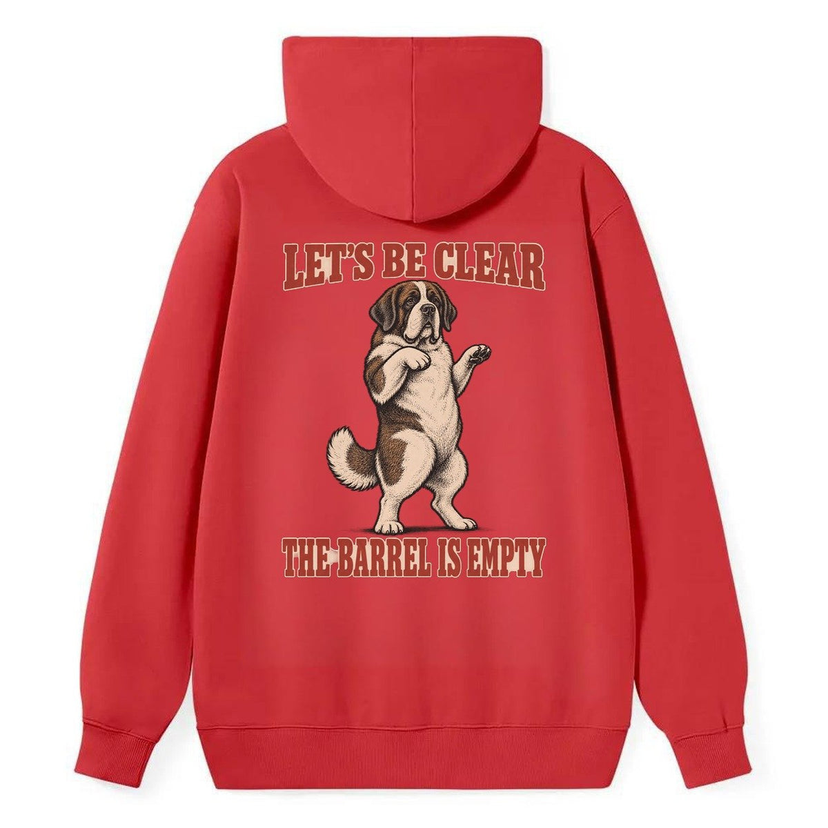 Saint Bernard Dog Declarations Classic Pullover Hoodie – Red