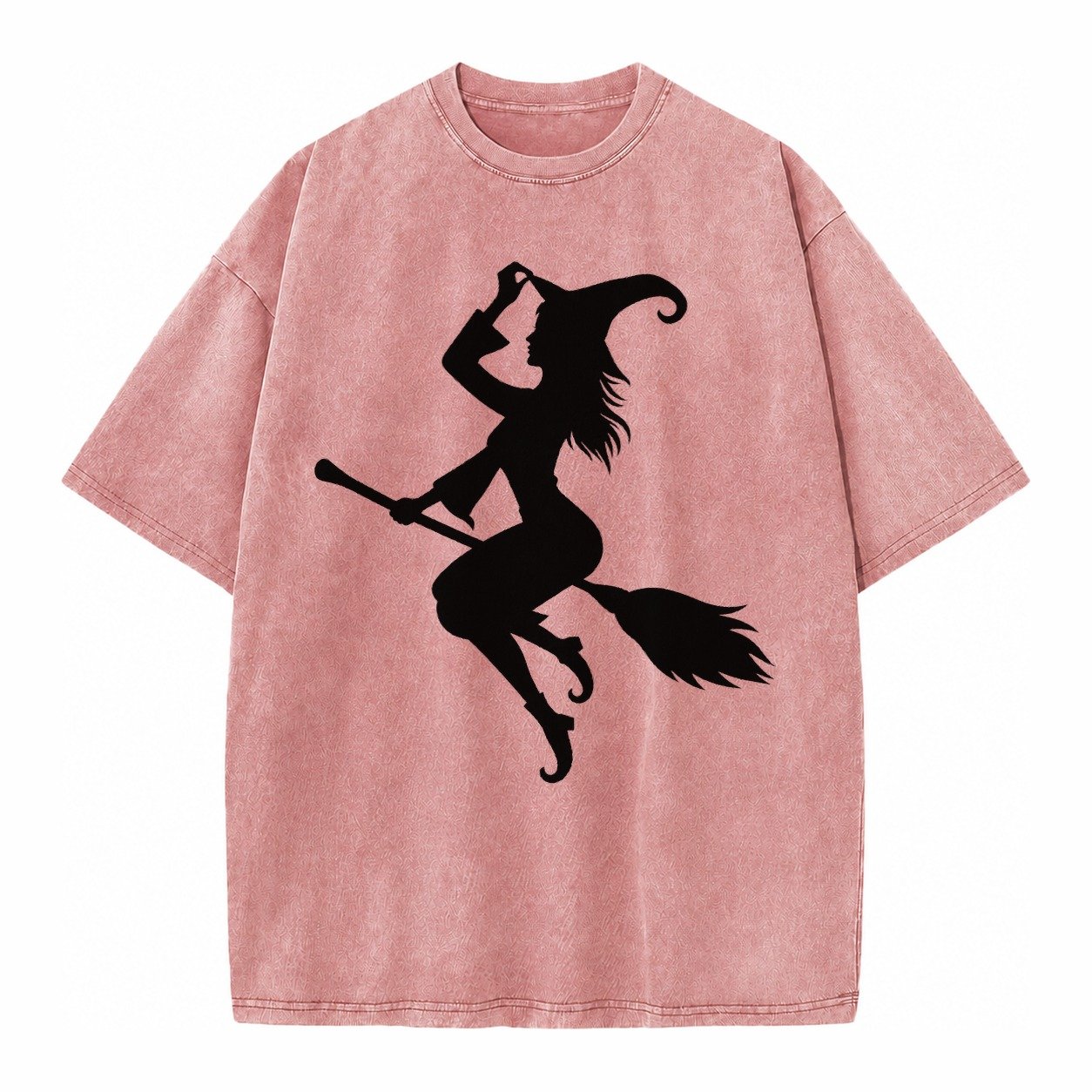 202308151409 Witch On Broom 4 Vintage T-shirt – Dusty Rose