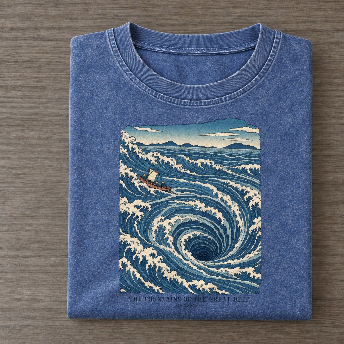The Fountains Of The Great Deep The Great Deep Vintage T-shirt – Washed Blue