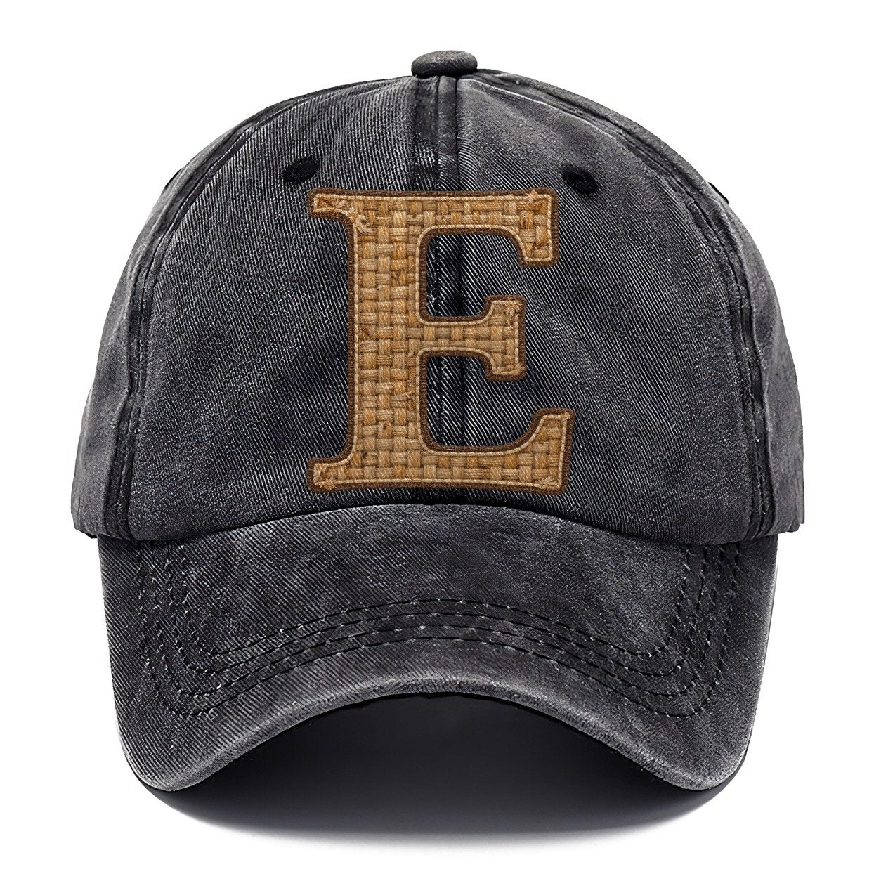 Woven Tweed E Monogram Classic Cap – Graphite