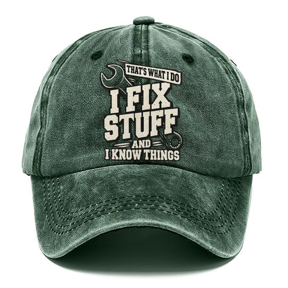 That's What I Do I Fix Stuff Classic Cap – Forest Mist