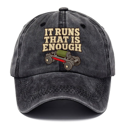It Runs That Is Enough Model Railways Classic Cap – Graphite