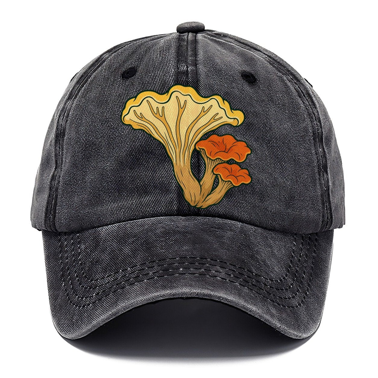 Chanterelle Cluster Foraging And Mycology Classic Cap – Graphite