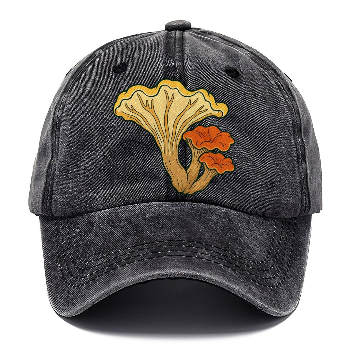Chanterelle Cluster Foraging And Mycology Classic Cap – Graphite