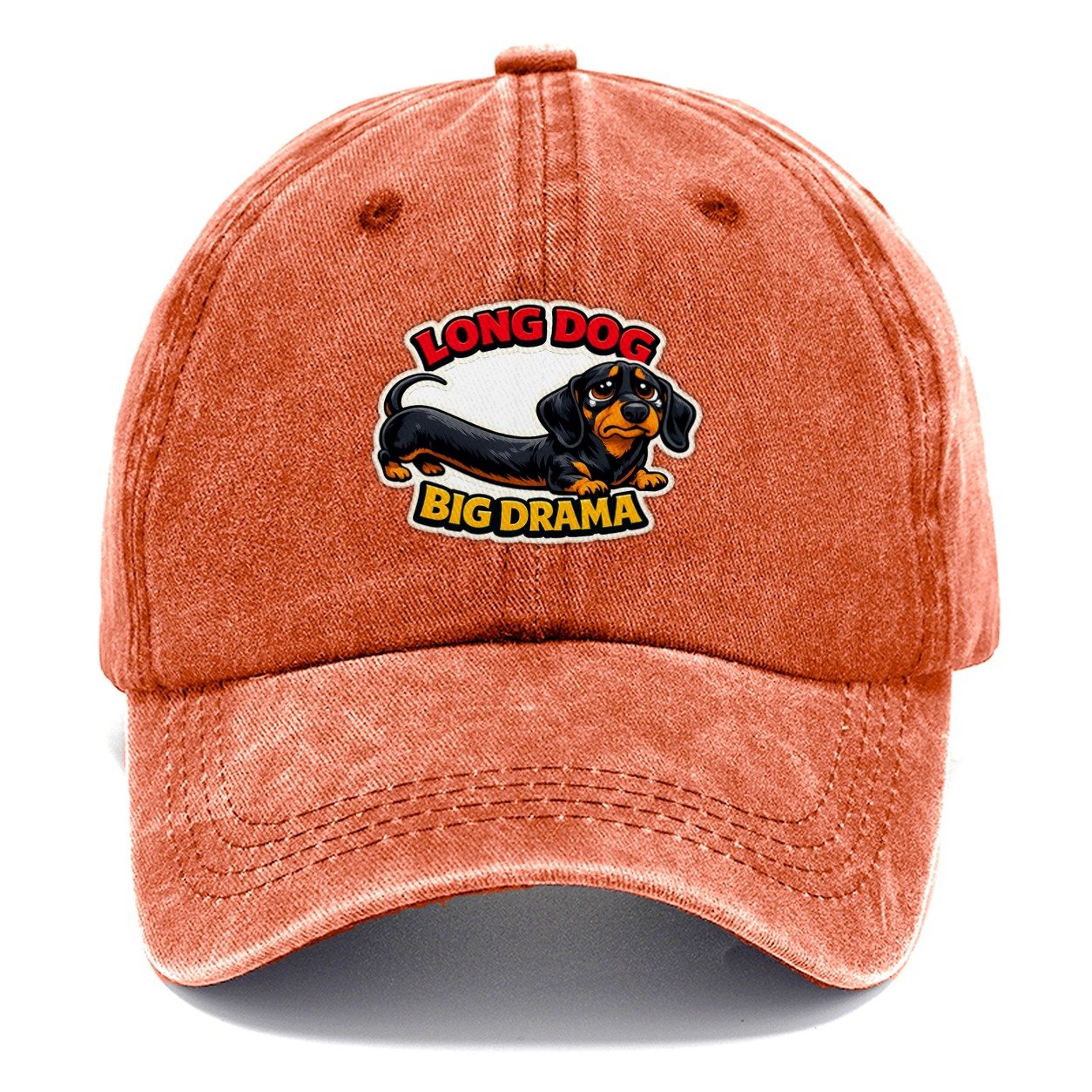 Long Dog Big Drama Dachshund Classic Cap – Terracotta Clay