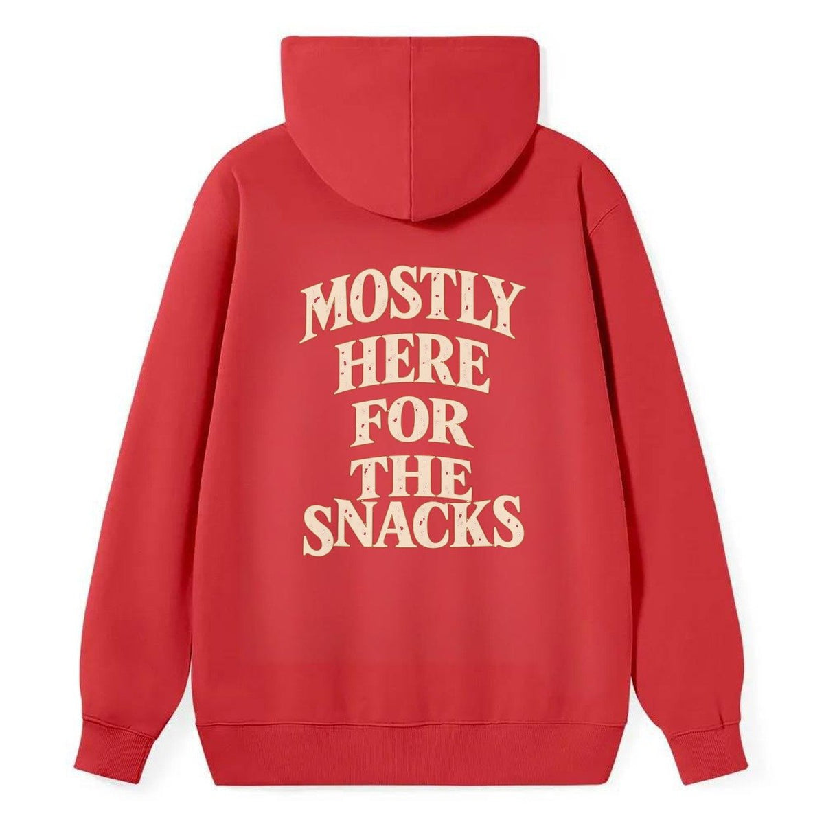 Mostly Here For The Snacks Quiet Statements Classic Pullover Hoodie – Red