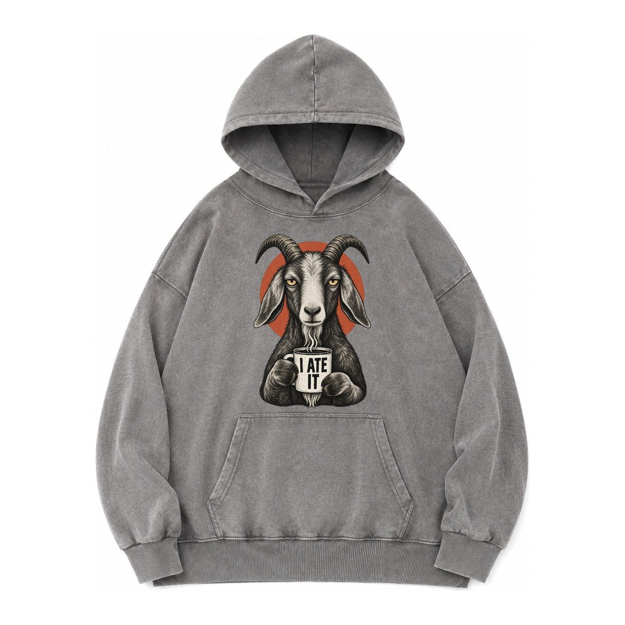 Goat Mug Truths Vintage Washed Hoodie – Grey