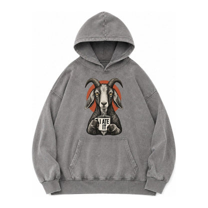 Goat Mug Truths Vintage Washed Hoodie – Grey