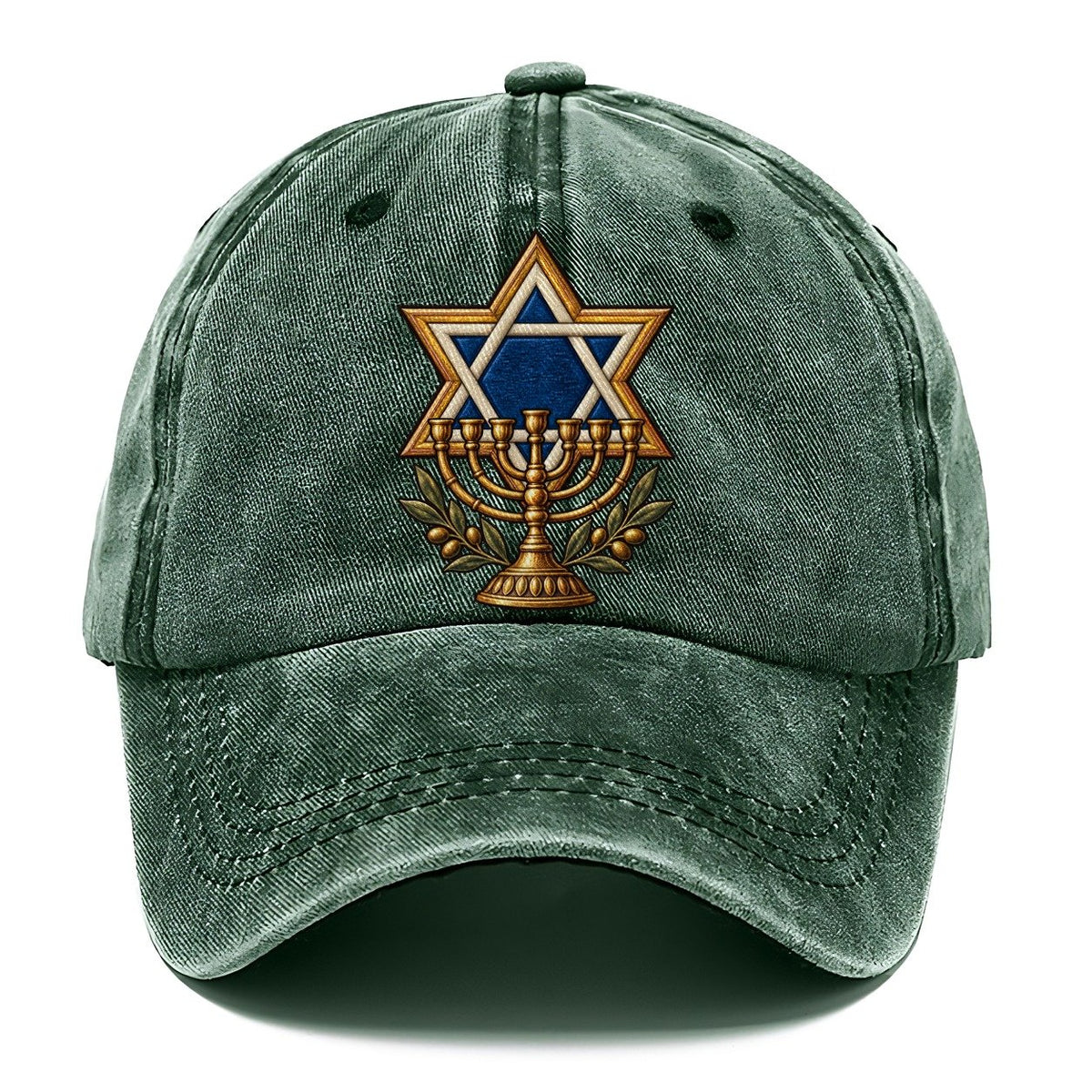 Star And Menorah Fan Favorites Classic Cap – Forest Mist