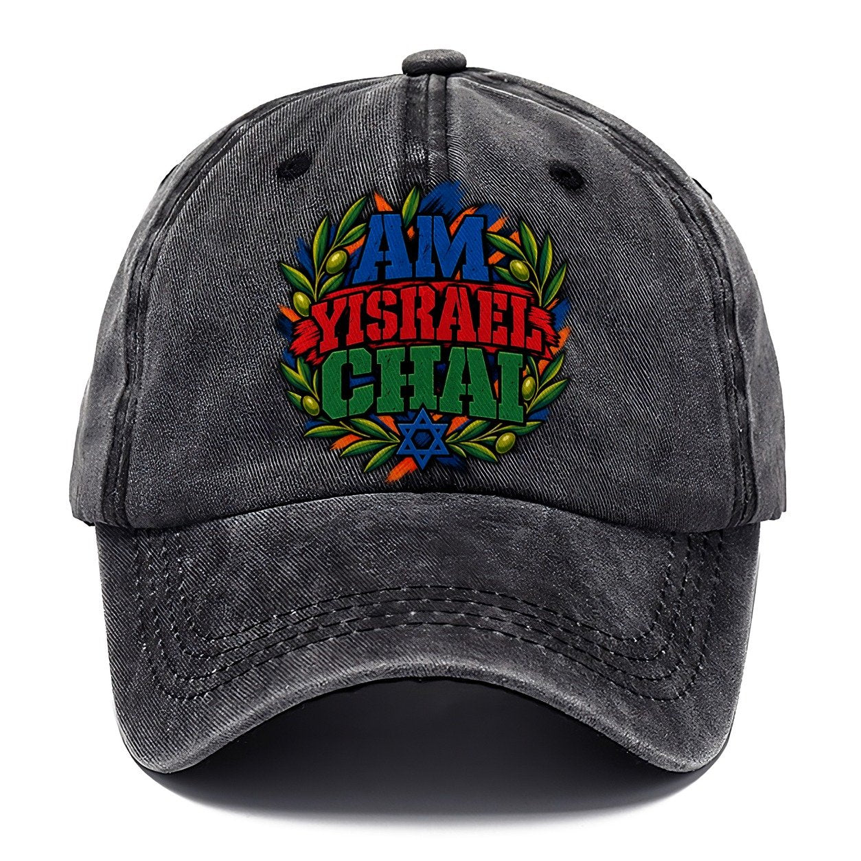 Am Yisrael Chai Anthem Judaism Heritage Classic Cap – Graphite