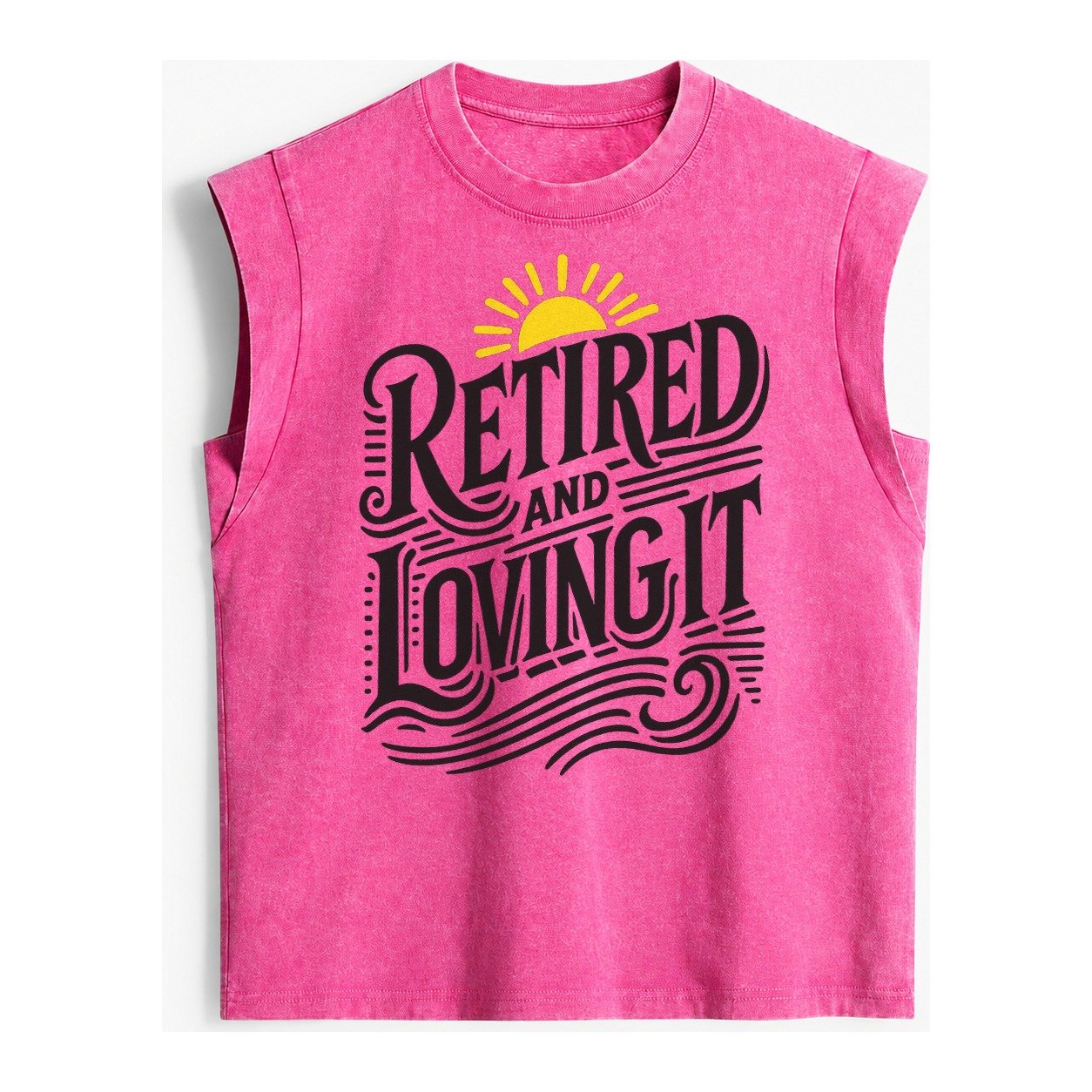 Retired And Loving It Vintage Washed Tank – Pink
